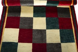 Full view of 2000s Shiraz rug from Iran / Persia, 149 × 107 cm in Multi Color tones