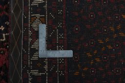 Close-up detail of 2000s Shiraz rug from Iran / Persia showing Cotton weave