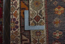 Close-up detail of 2000s Shiraz rug from Iran / Persia showing Wool weave