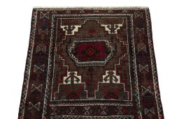 Surface texture of 2000s Shiraz rug with natural Wool and intricate pattern