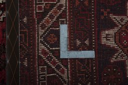 Surface texture of 2000s Shiraz rug with natural Wool and intricate pattern