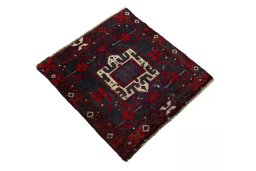 Close-up detail of 2000s Shiraz rug from Iran / Persia showing Wool weave