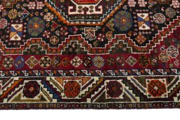 Full view of 2000s Shiraz rug from Iran / Persia, 150 × 107 cm in Blue tones