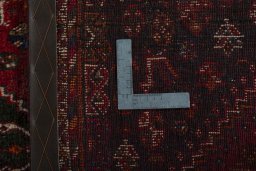 Close-up detail of 2000s Shiraz rug from Iran / Persia showing Wool weave