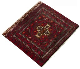 Close-up detail of 2000s Shiraz rug from Iran / Persia showing Wool weave