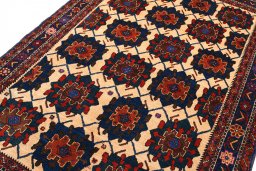Central medallion detail of 1970s Sirjan rug from Iran / Persia