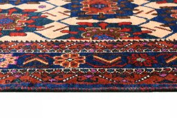 Close-up detail of 1970s Sirjan rug from Iran / Persia showing Wool weave