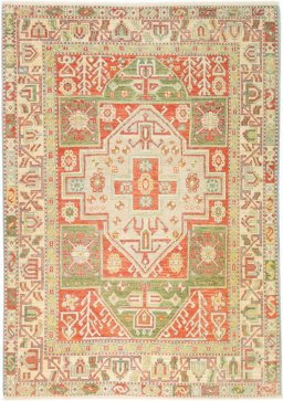 Full view of New Sultanabad rug from Afghanistan, 249 × 176 cm in Multi Color tones