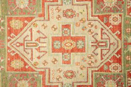 Central medallion detail of New Sultanabad rug from Afghanistan