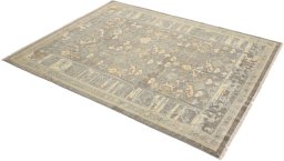 Close-up detail of New Sultanabad rug from Iran / Persia showing Wool weave