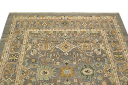 Surface texture of New Sultanabad rug with natural Wool and intricate pattern