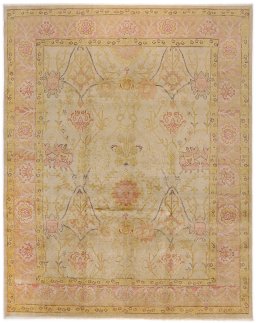 Full view of New Sultanabad rug from Egyptian, 309 × 244 cm in Beige tones