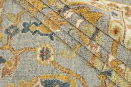Close-up detail of New Sultanabad rug from Afghanistan showing Wool weave