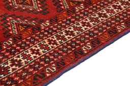 Central medallion detail of 1960s Torkaman rug from Iran / Persia