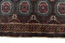Central medallion detail of 2000s Torkaman rug from Iran / Persia