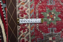 Close-up detail of 2000s Torkaman rug from Iran / Persia showing Wool weave