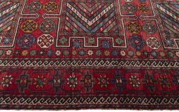 Central medallion detail of 1970s Torkaman rug from Iran / Persia
