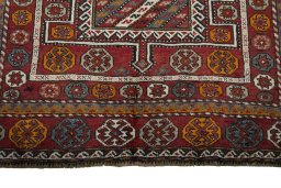 Central medallion detail of 2000s Torkaman rug from Iran / Persia