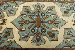 Central medallion detail of 2000s Torkaman rug from Iran / Persia
