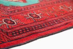 Central medallion detail of 1990s Torkaman rug from Iran / Persia