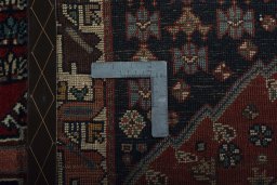 Close-up detail of 1970s Yalameh rug from Iran / Persia showing Wool weave
