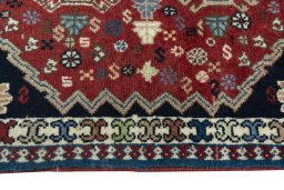 Full view of 2000s Yalameh rug from Iran / Persia, 83 × 65 cm in Multi Color tones