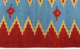 Close-up detail of New Modern Design rug from Turkey showing Wool weave
