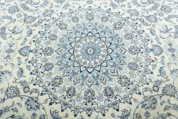 Central medallion detail of New Nain rug from Iran / Persia
