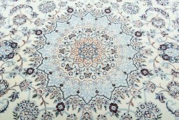 Central medallion detail of New Nain rug from Iran / Persia