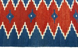 Close-up detail of New Modern Design rug from Turkey showing Wool weave