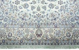 Full view of 2000s Nain rug from Iran / Persia, 294 × 200 cm in Beige tones