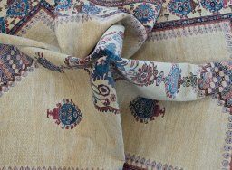 Full view of New Farahan rug from Pakistan, 274 × 212 cm in Yellow tones
