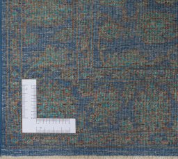 Corner detail of New Farahan rug showing border pattern and Wool pile