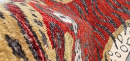 Close-up detail of New Farahan rug from Pakistan showing Wool weave
