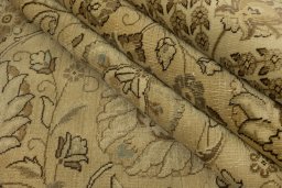 Full view of 1940s Vintage rug from Iran / Persia, 367 × 290 cm in Beige tones