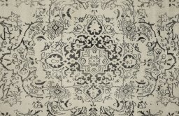 Close-up detail of 1990s Vintage rug from India showing Silk weave