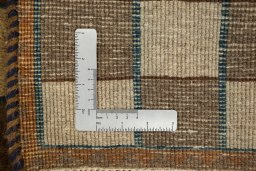 Close-up detail of New Vintage rug from Iran / Persia showing Wool weave