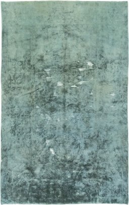 Full view of 1940s Vintage rug from Germany, 310 × 200 cm in Blue tones