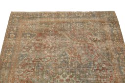 Surface texture of 1880s Vintage rug with natural Wool and intricate pattern