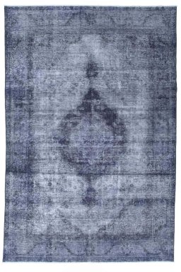 Full view of 1970s Vintage rug from Iran / Persia, 288 × 192 cm in Blue tones
