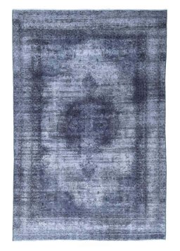 Full view of 1970s Vintage rug from Iran / Persia, 286 × 187 cm in Blue tones