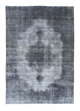 Full view of 1970s Vintage rug from Iran / Persia, 285 × 194 cm in Cream tones