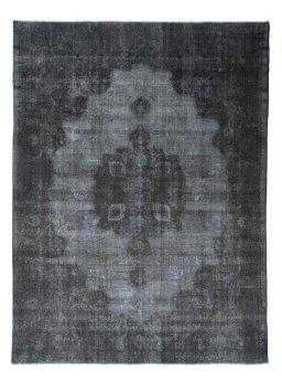 Full view of 1970s Vintage rug from Iran / Persia, 386 × 287 cm in Cream tones
