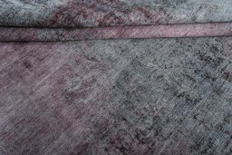 Close-up detail of 1970s Vintage rug from Iran / Persia showing Wool weave