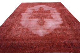 Surface texture of 1970s Vintage rug with natural Wool and intricate pattern