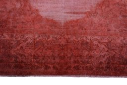 Full view of 1970s Vintage rug from Iran / Persia, 408 × 294 cm in Red tones