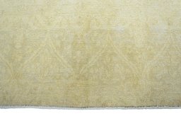 Full view of 1970s Vintage rug from Iran / Persia, 388 × 294 cm in Beige tones