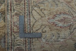 Close-up detail of 1970s Vintage rug from Turkey showing Wool weave