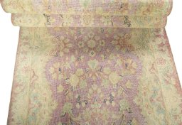 Full view of 1970s Vintage rug from Turkey, 398 × 98 cm in Red tones