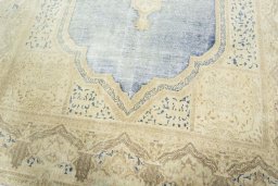 Close-up detail of 1970s Vintage rug from Turkey showing Wool weave